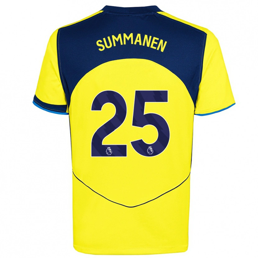 Danxen Mujer Camiseta Eveliina Summanen #25 Amarillo Marino Equipación Tercera 2025/26 La Camisa México