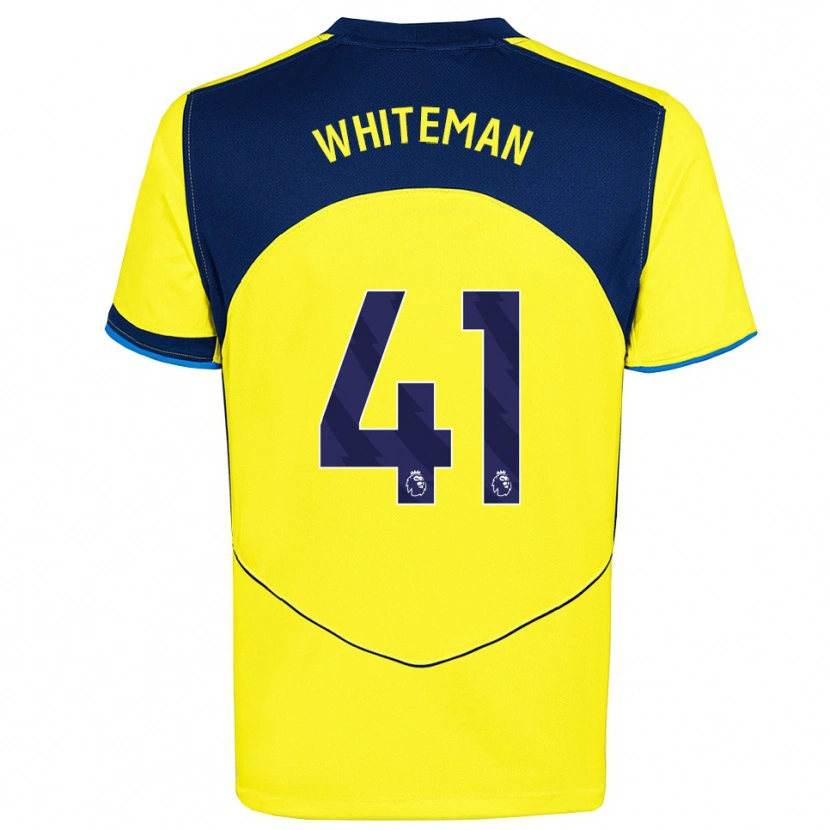 Danxen Mujer Camiseta Alfie Whiteman #41 Amarillo Marino Equipación Tercera 2025/26 La Camisa México