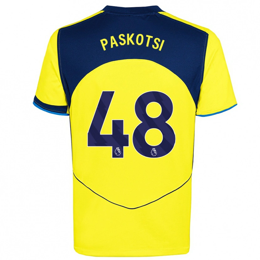 Danxen Mujer Camiseta Maksim Paskotsi #48 Amarillo Marino Equipación Tercera 2025/26 La Camisa México