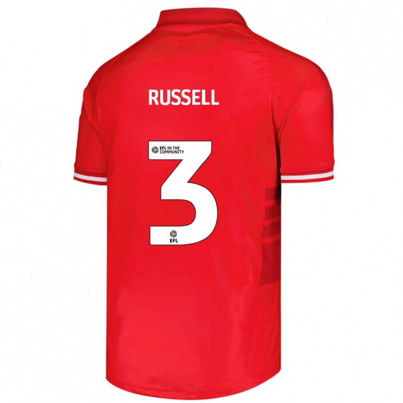Danxen Niño Camiseta Jon Russell #3 Rojo Blanco 1ª Equipación 2025/26 La Camisa México