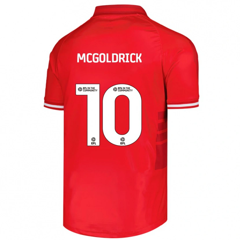 Danxen Niño Camiseta David Mcgoldrick #10 Rojo Blanco 1ª Equipación 2025/26 La Camisa México