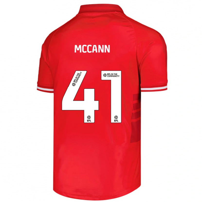 Danxen Niño Camiseta Bayley Mccann #41 Rojo Blanco 1ª Equipación 2025/26 La Camisa México