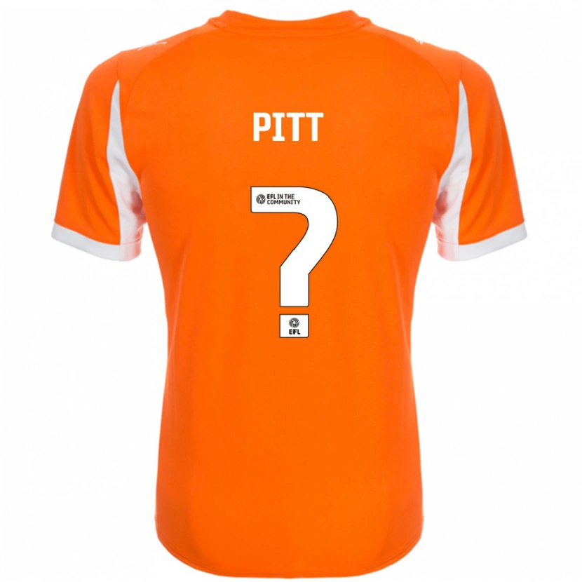 Danxen Niño Camiseta Hannah Pitt #0 Naranja Blanco 1ª Equipación 2025/26 La Camisa México
