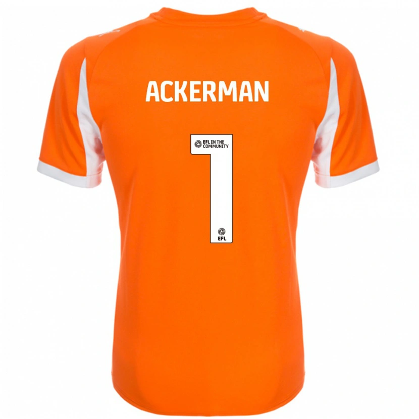 Danxen Niño Camiseta Emily Ackerman #1 Naranja Blanco 1ª Equipación 2025/26 La Camisa México