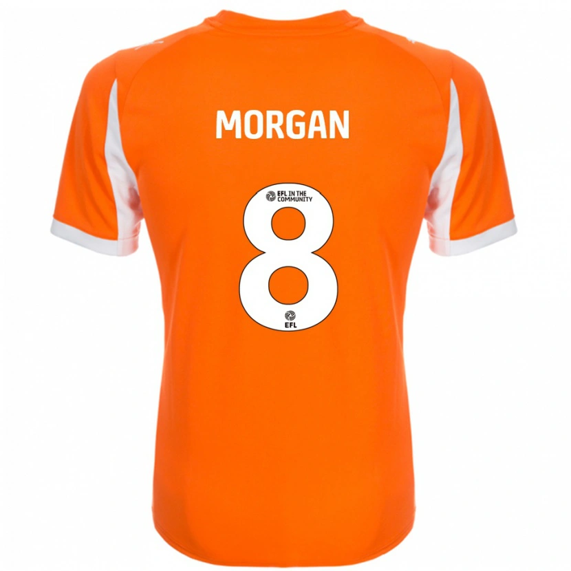 Danxen Niño Camiseta Albie Morgan #8 Naranja Blanco 1ª Equipación 2025/26 La Camisa México