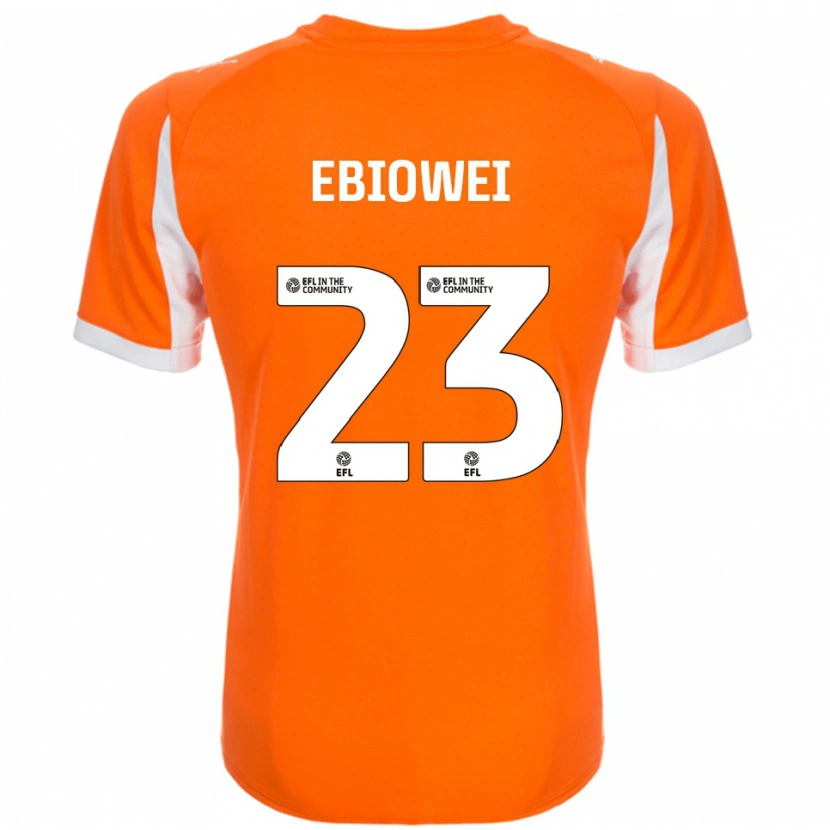 Danxen Niño Camiseta Malcolm Ebiowei #23 Naranja Blanco 1ª Equipación 2025/26 La Camisa México