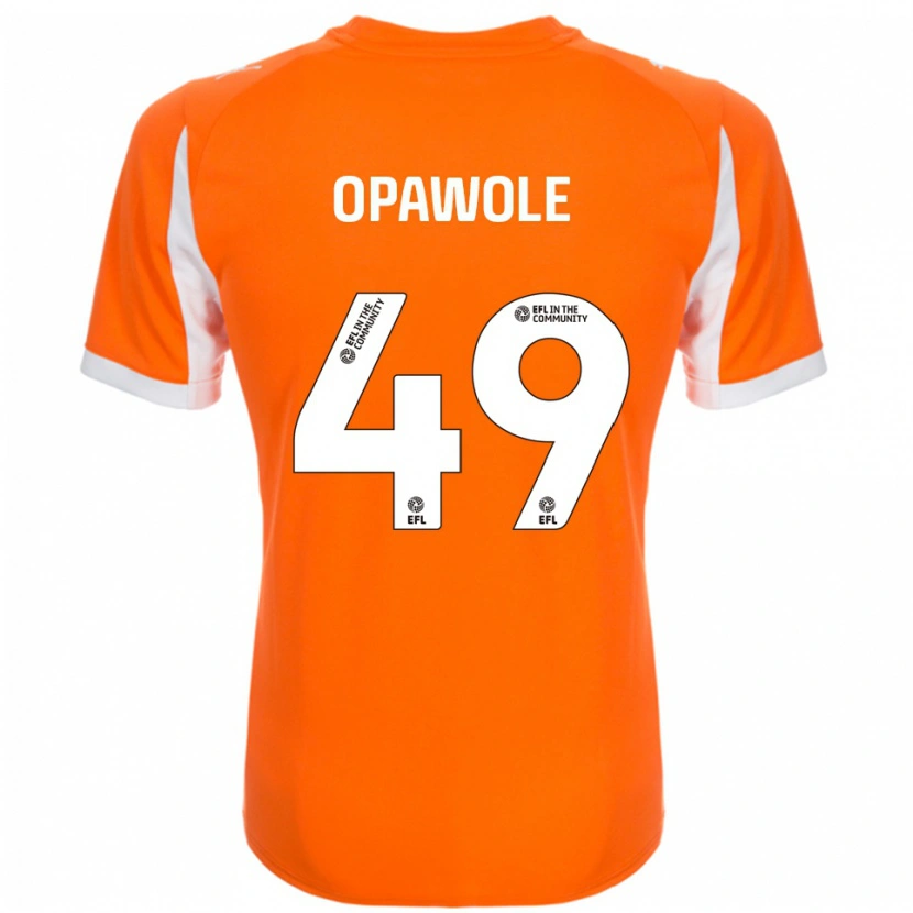 Danxen Niño Camiseta Johnson Opawole #49 Naranja Blanco 1ª Equipación 2025/26 La Camisa México