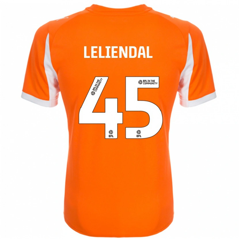 Danxen Niño Camiseta Ky-Mani Leliendal #45 Naranja Blanco 1ª Equipación 2025/26 La Camisa México