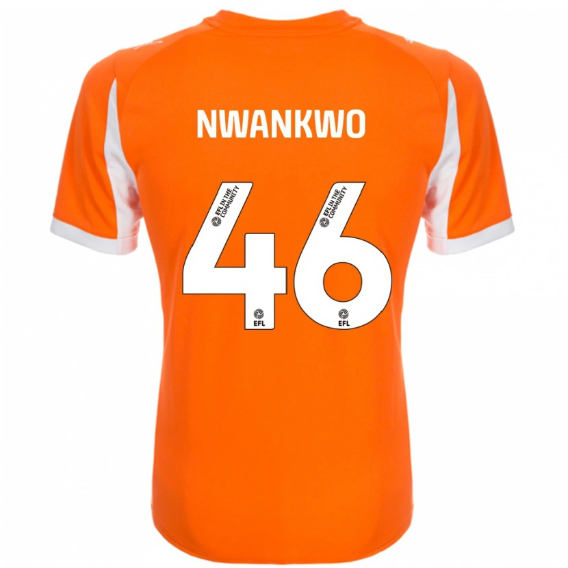 Danxen Niño Camiseta Oluchukwu Nwankwo #46 Naranja Blanco 1ª Equipación 2025/26 La Camisa México