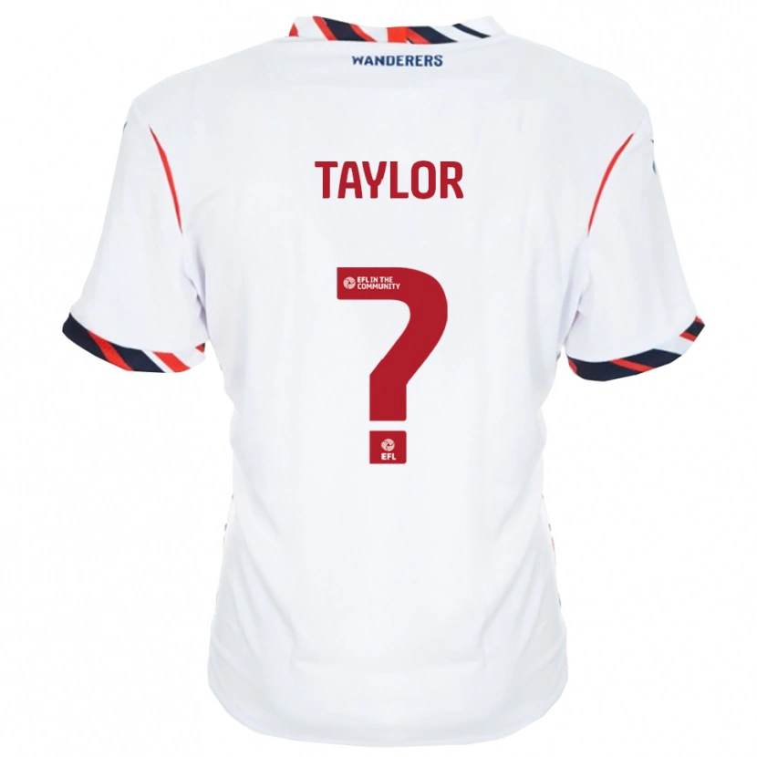 Danxen Niño Camiseta Lacey Taylor #0 Blanco Rojo 1ª Equipación 2025/26 La Camisa México