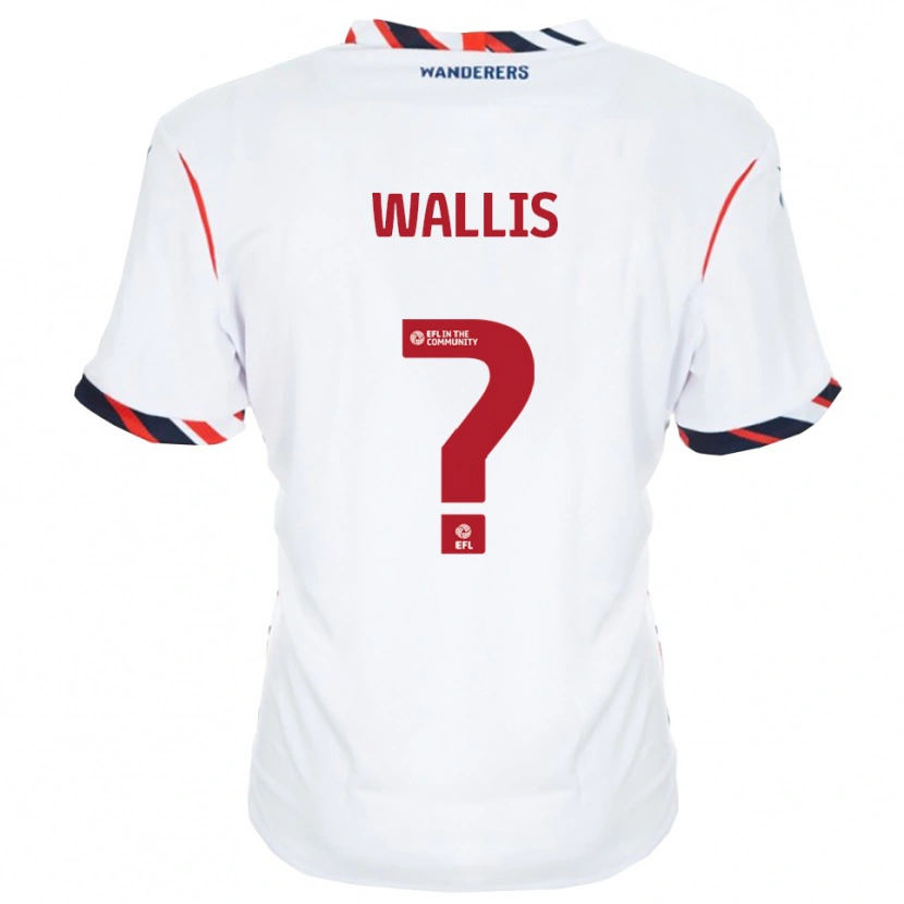 Danxen Niño Camiseta Poppy Wallis #0 Blanco Rojo 1ª Equipación 2025/26 La Camisa México