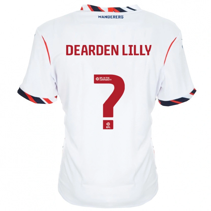 Danxen Niño Camiseta Jessica Dearden-Lilly #0 Blanco Rojo 1ª Equipación 2025/26 La Camisa México