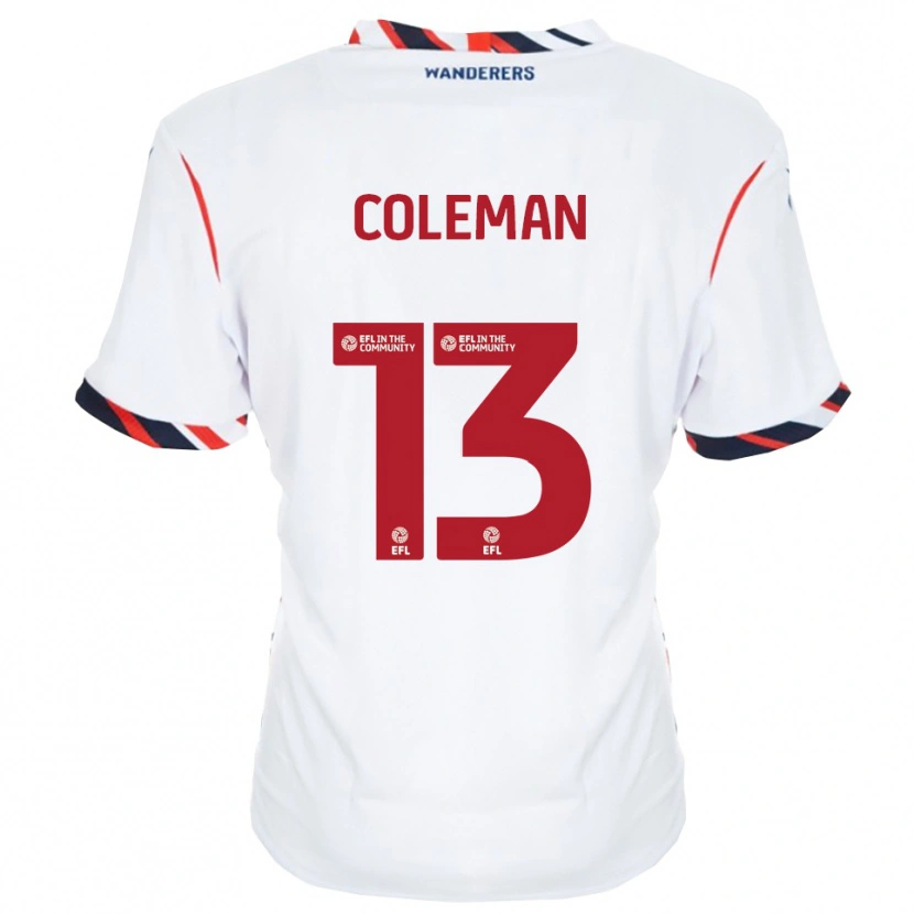 Danxen Niño Camiseta Joel Coleman #13 Blanco Rojo 1ª Equipación 2025/26 La Camisa México