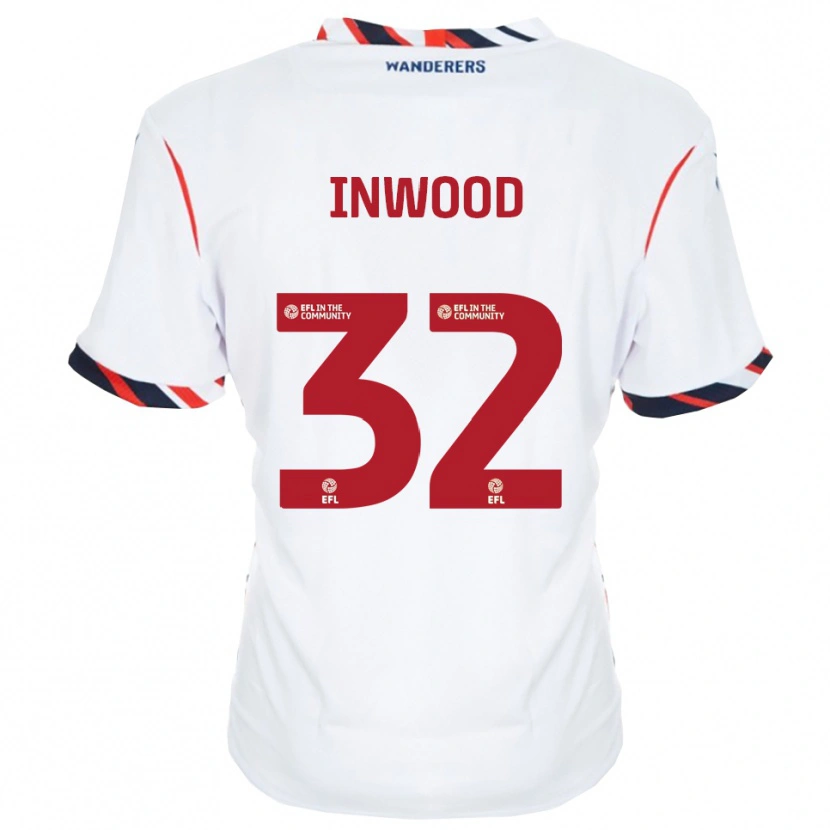 Danxen Niño Camiseta Sam Inwood #32 Blanco Rojo 1ª Equipación 2025/26 La Camisa México