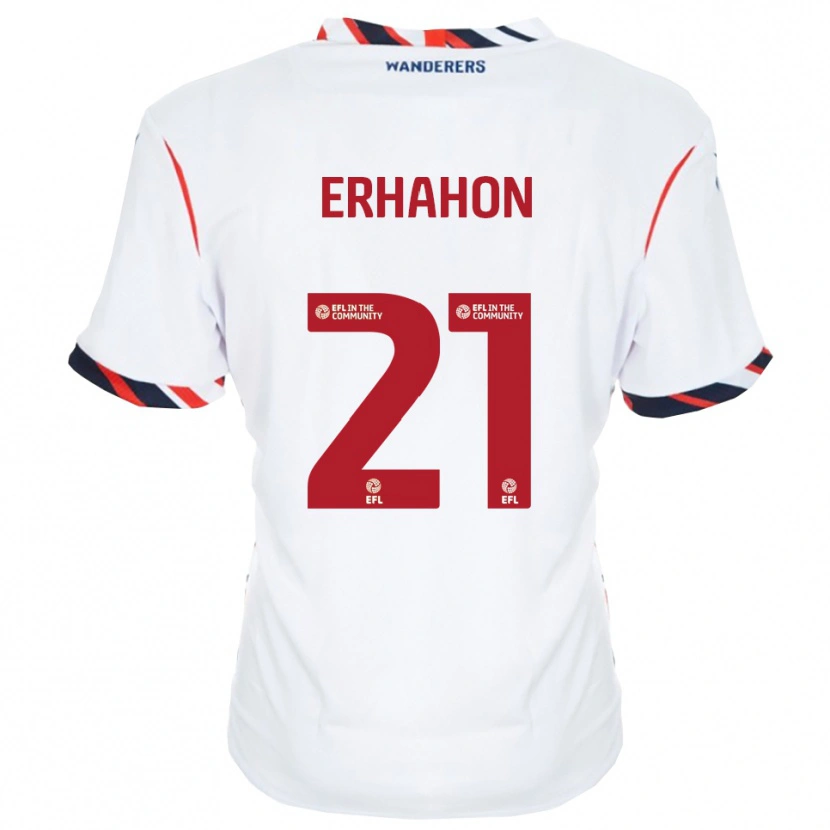 Danxen Niño Camiseta Ethan Erhahon #21 Blanco Rojo 1ª Equipación 2025/26 La Camisa México