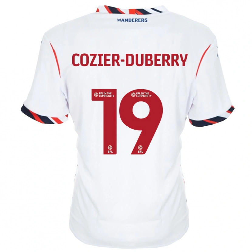 Danxen Niño Camiseta Amario Cozier-Duberry #19 Blanco Rojo 1ª Equipación 2025/26 La Camisa México