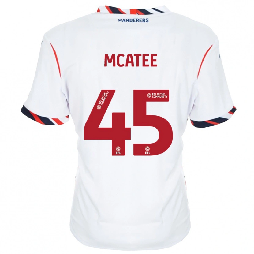 Danxen Niño Camiseta John Mcatee #45 Blanco Rojo 1ª Equipación 2025/26 La Camisa México
