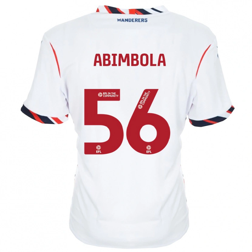 Danxen Niño Camiseta David Abimbola #56 Blanco Rojo 1ª Equipación 2025/26 La Camisa México