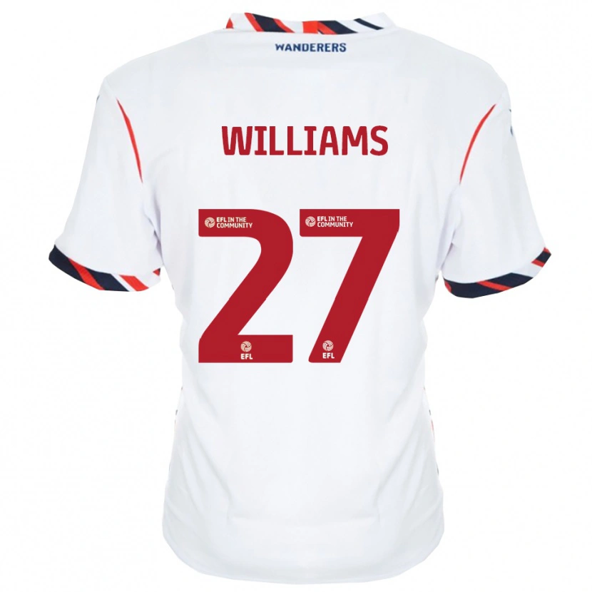Danxen Niño Camiseta Randell Williams #27 Blanco Rojo 1ª Equipación 2025/26 La Camisa México