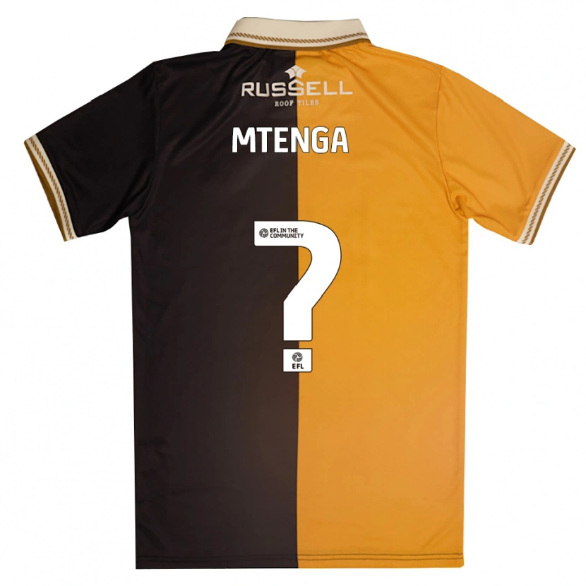 Danxen Niño Camiseta Cyprian Mtenga #0 Amarillo Negro 1ª Equipación 2025/26 La Camisa México