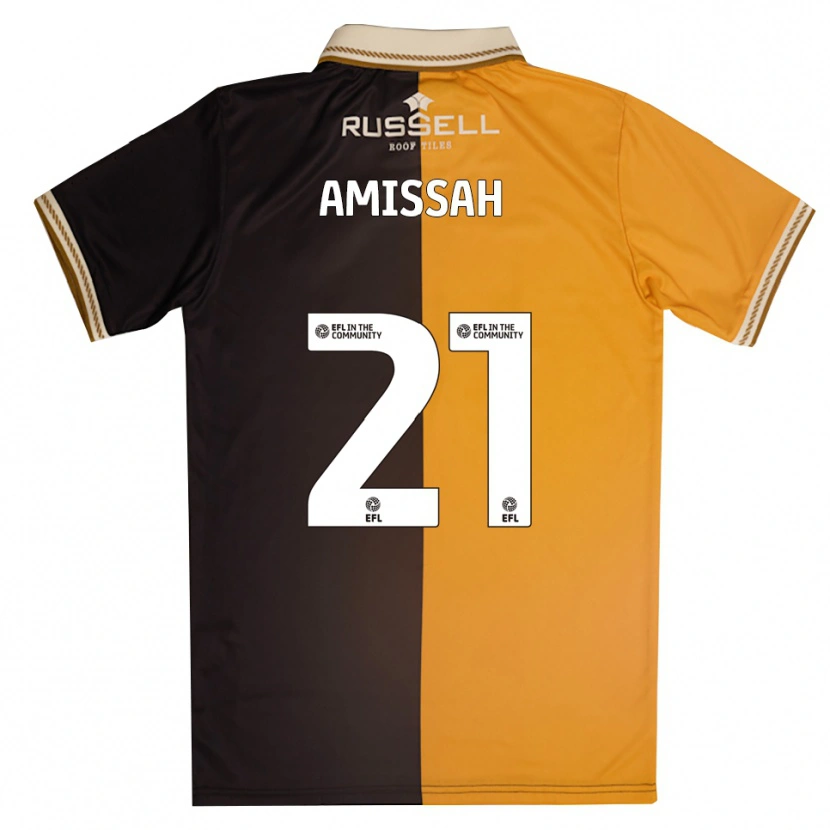 Danxen Niño Camiseta Jordan Amissah #21 Amarillo Negro 1ª Equipación 2025/26 La Camisa México