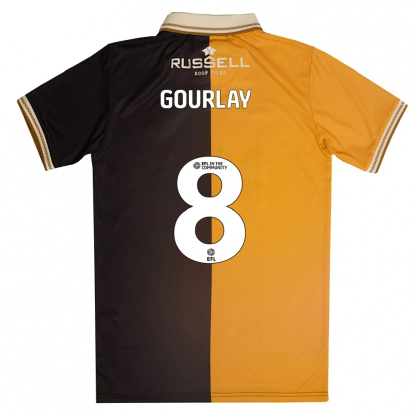 Danxen Niño Camiseta Elisha Gourlay #8 Amarillo Negro 1ª Equipación 2025/26 La Camisa México