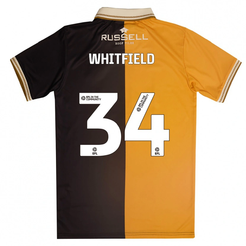 Danxen Niño Camiseta Ben Whitfield #34 Amarillo Negro 1ª Equipación 2025/26 La Camisa México