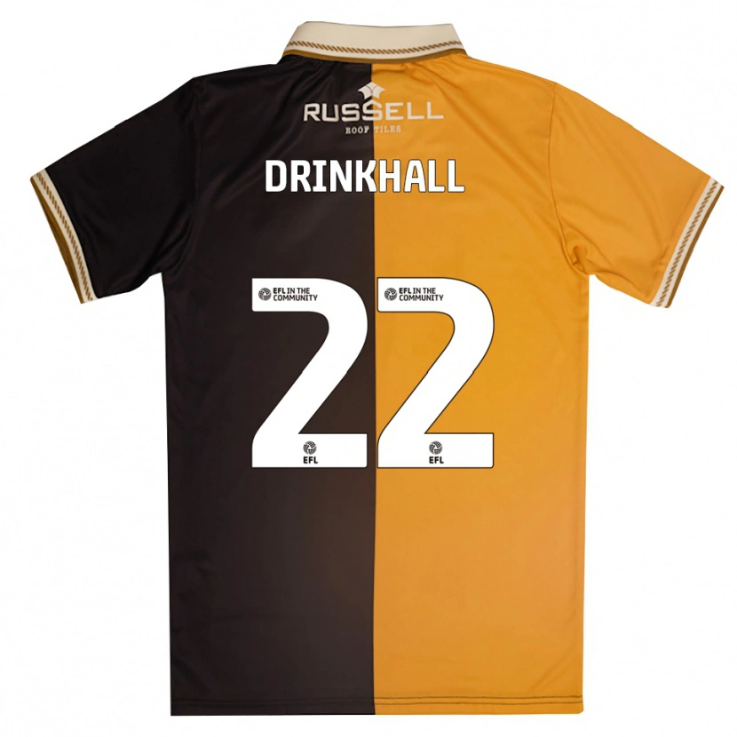 Danxen Niño Camiseta Millie Drinkhall #22 Amarillo Negro 1ª Equipación 2025/26 La Camisa México