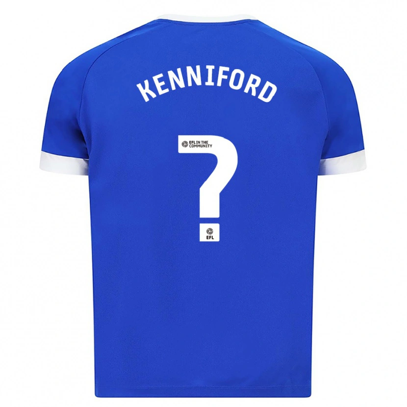 Danxen Niño Camiseta Kyle Kenniford #0 Azul Blanco 1ª Equipación 2025/26 La Camisa México