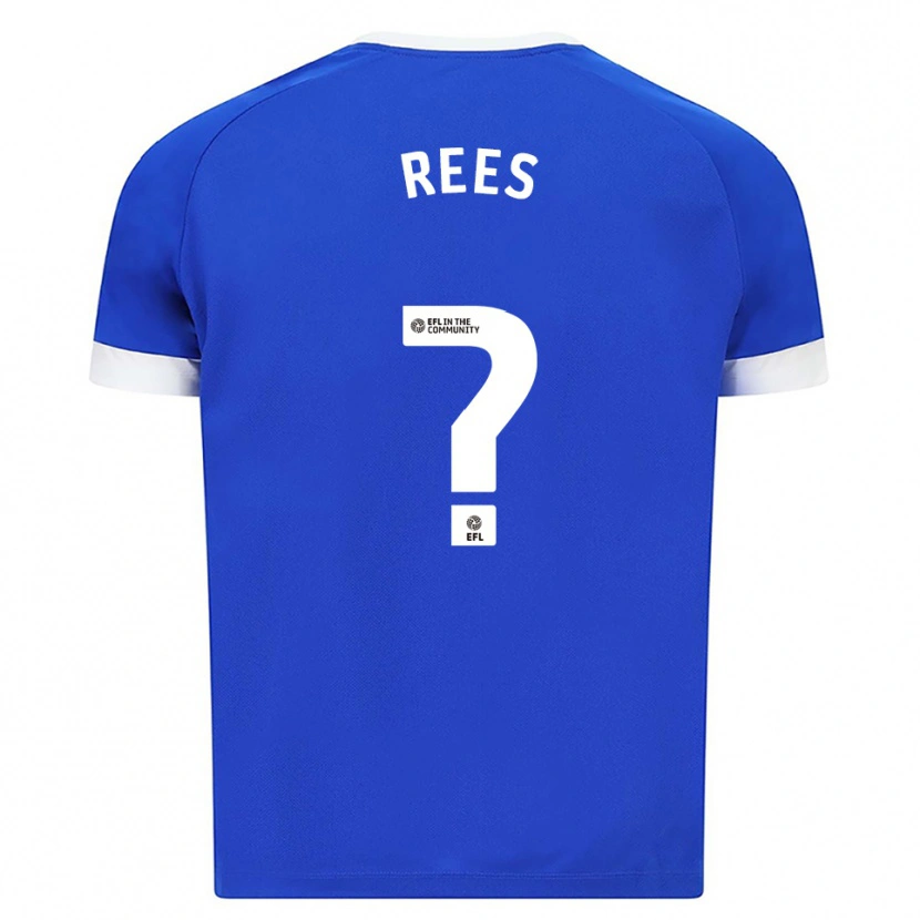 Danxen Niño Camiseta Osian Rees #0 Azul Blanco 1ª Equipación 2025/26 La Camisa México