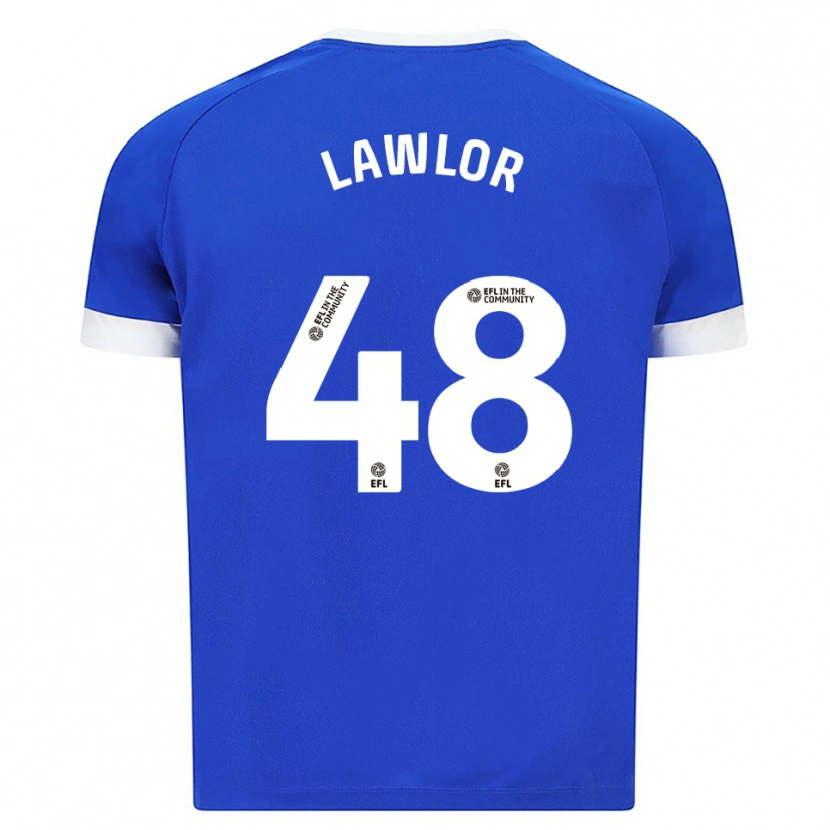 Danxen Niño Camiseta Dylan Lawlor #48 Azul Blanco 1ª Equipación 2025/26 La Camisa México