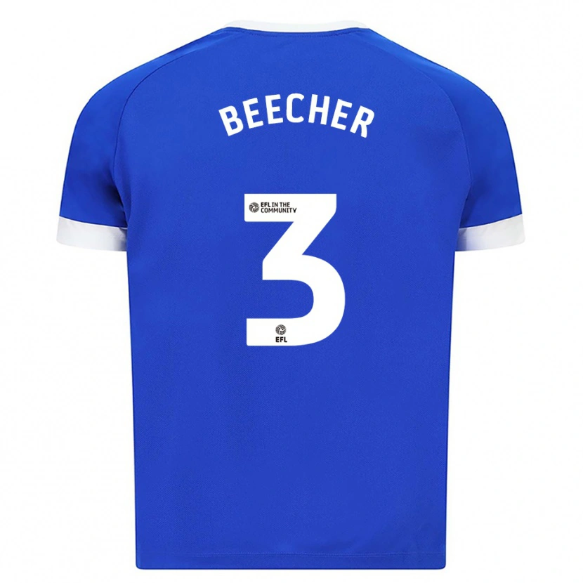 Danxen Niño Camiseta Josh Beecher #3 Azul Blanco 1ª Equipación 2025/26 La Camisa México