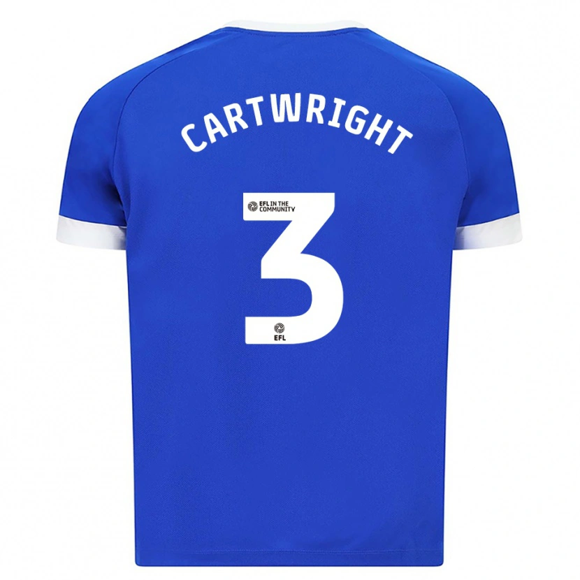 Danxen Niño Camiseta Logan Cartwright #3 Azul Blanco 1ª Equipación 2025/26 La Camisa México