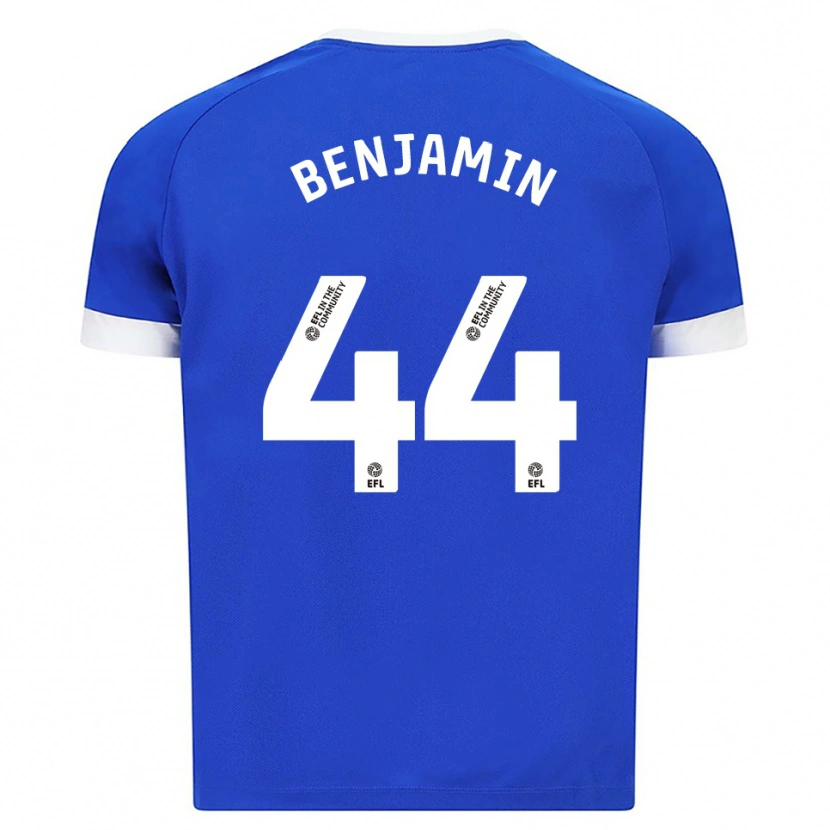 Danxen Niño Camiseta Xavier Benjamin #44 Azul Blanco 1ª Equipación 2025/26 La Camisa México