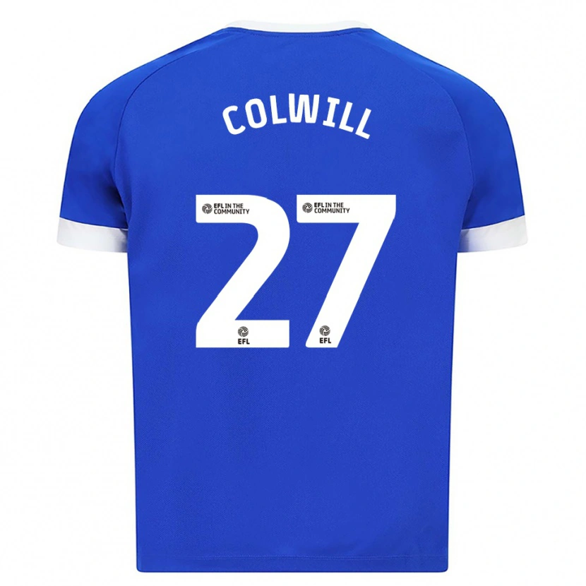 Danxen Niño Camiseta Joel Colwill #27 Azul Blanco 1ª Equipación 2025/26 La Camisa México