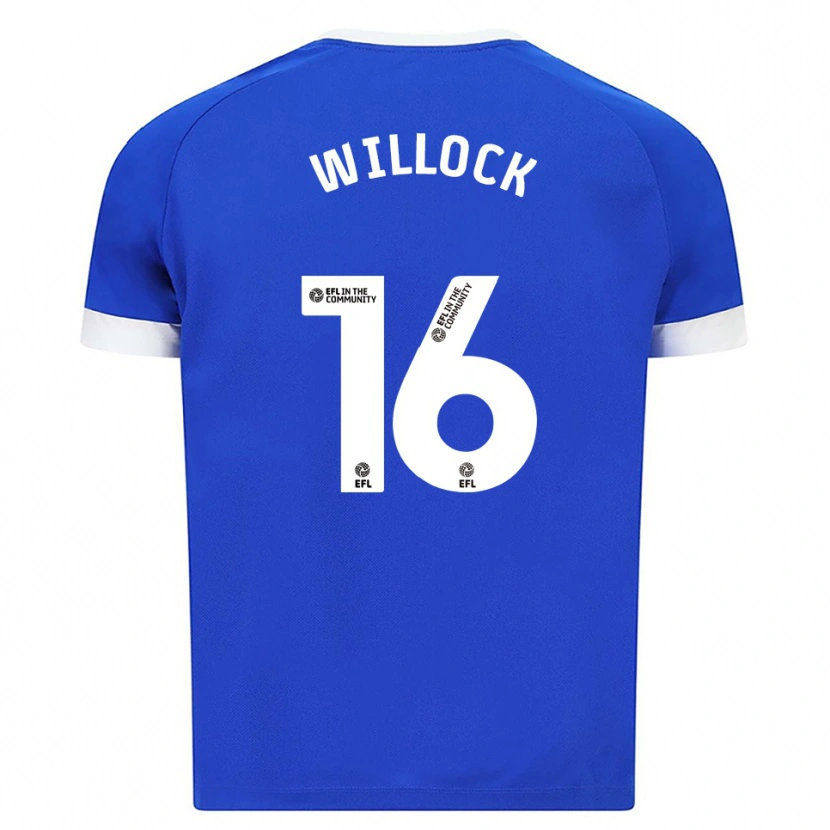 Danxen Niño Camiseta Chris Willock #16 Azul Blanco 1ª Equipación 2025/26 La Camisa México