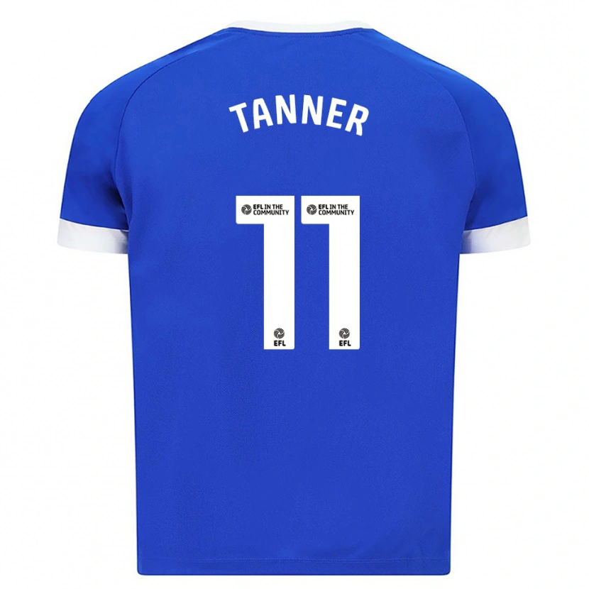 Danxen Niño Camiseta Ollie Tanner #11 Azul Blanco 1ª Equipación 2025/26 La Camisa México