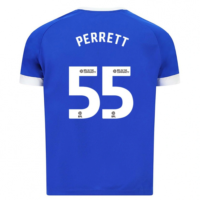 Danxen Niño Camiseta Troy Perrett #55 Azul Blanco 1ª Equipación 2025/26 La Camisa México