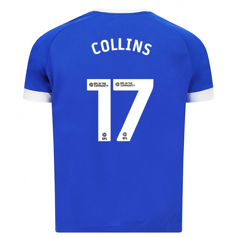 Danxen Niño Camiseta Jamilu Collins #17 Azul Blanco 1ª Equipación 2025/26 La Camisa México