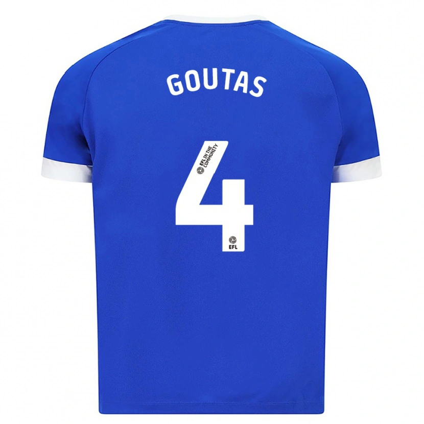 Danxen Niño Camiseta Dimitrios Goutas #4 Azul Blanco 1ª Equipación 2025/26 La Camisa México