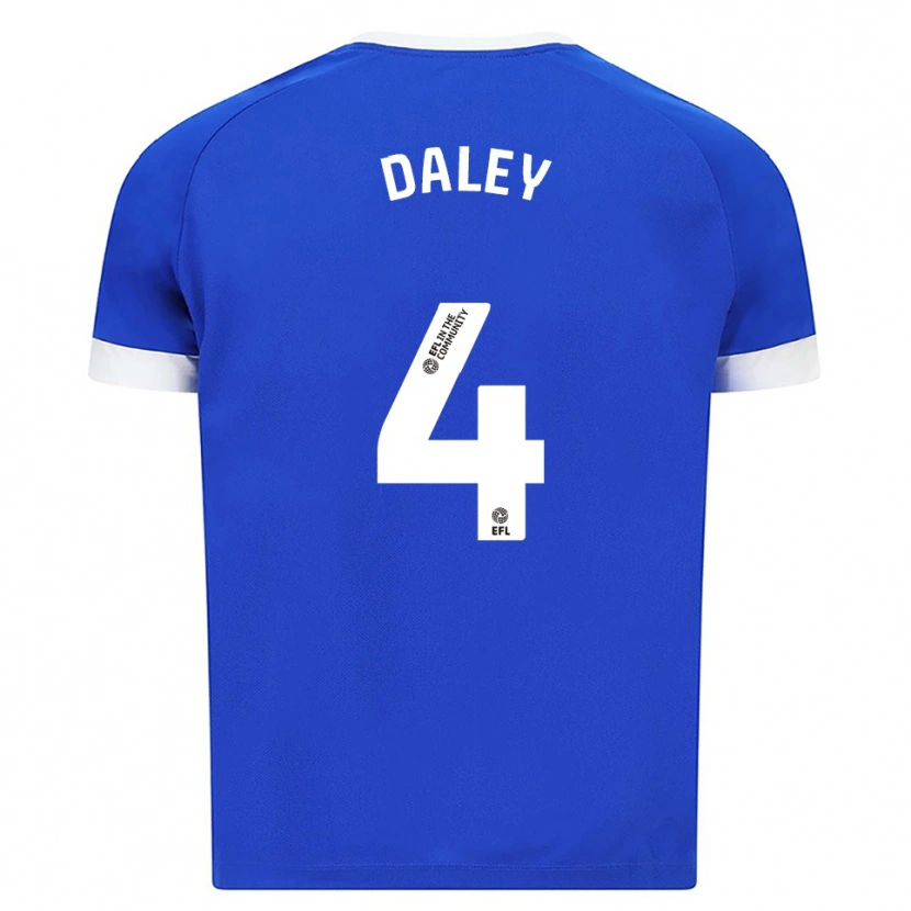 Danxen Niño Camiseta Hannah Daley #4 Azul Blanco 1ª Equipación 2025/26 La Camisa México