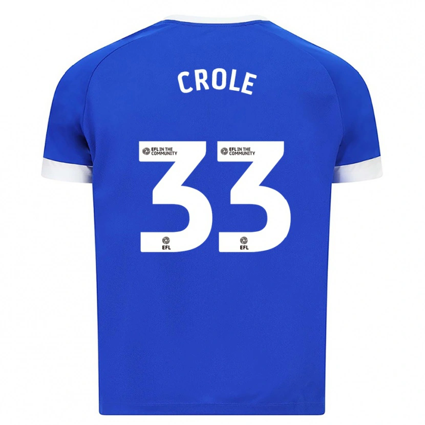 Danxen Niño Camiseta James Crole #33 Azul Blanco 1ª Equipación 2025/26 La Camisa México