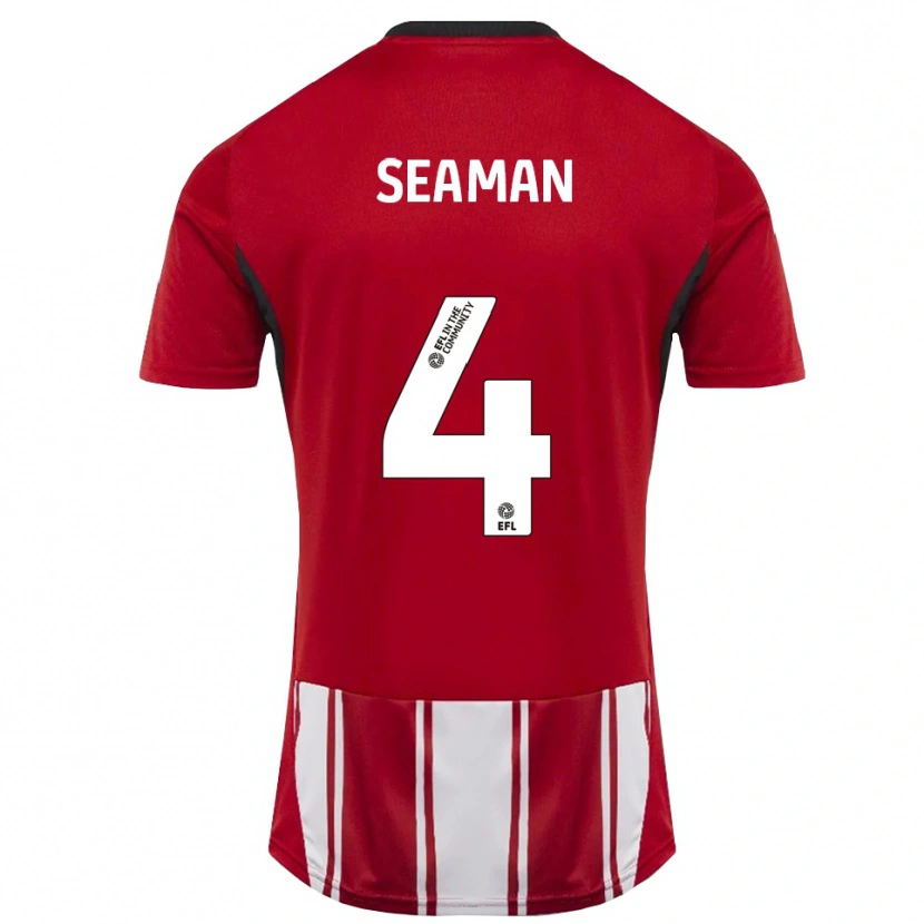 Danxen Niño Camiseta Jaydee Seaman #4 Rojo Blanco Negro 1ª Equipación 2025/26 La Camisa México