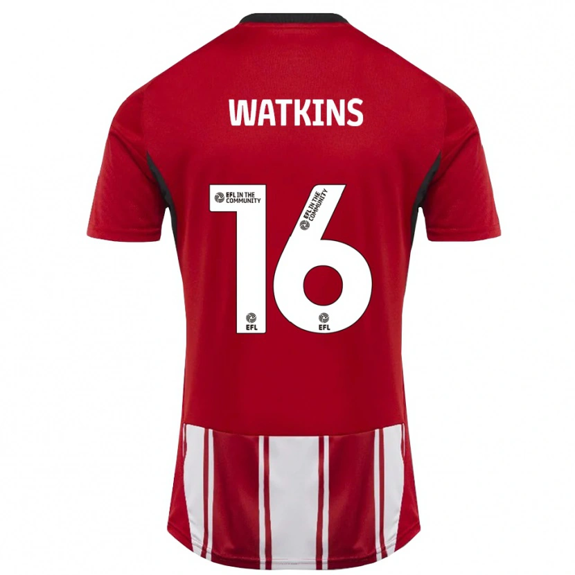 Danxen Niño Camiseta Zoe Watkins #16 Rojo Blanco Negro 1ª Equipación 2025/26 La Camisa México