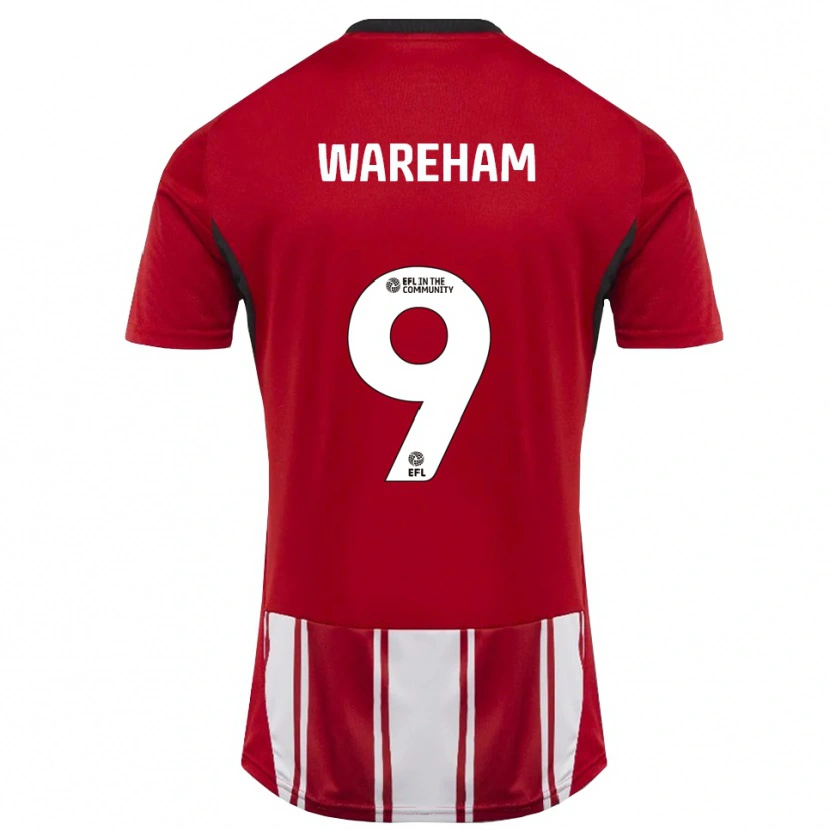 Danxen Niño Camiseta Jayden Wareham #9 Rojo Blanco Negro 1ª Equipación 2025/26 La Camisa México