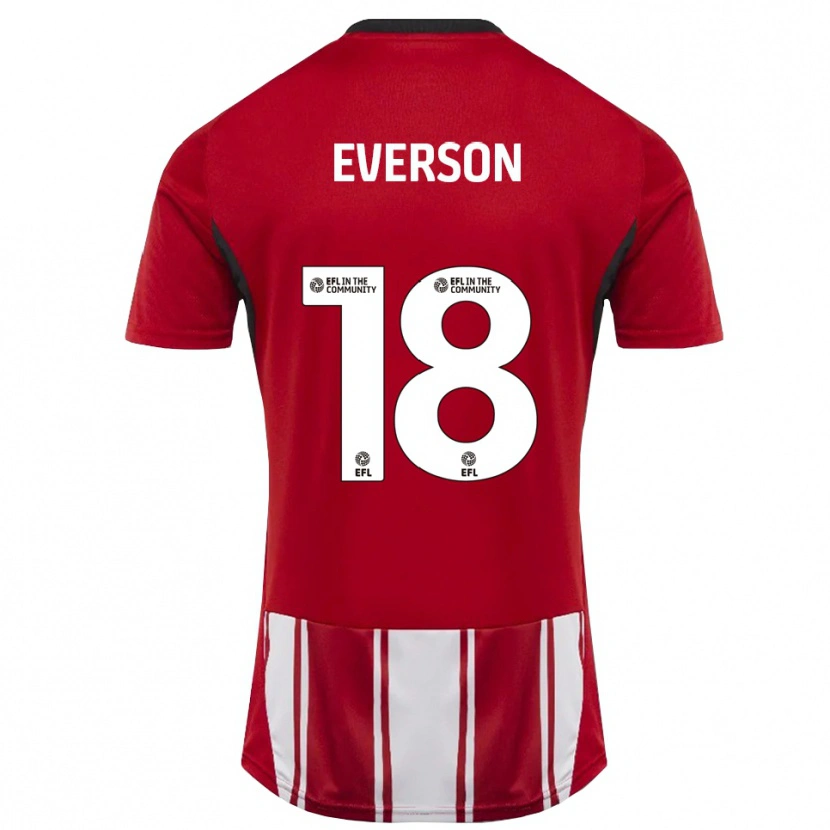 Danxen Niño Camiseta Beth Everson #18 Rojo Blanco Negro 1ª Equipación 2025/26 La Camisa México