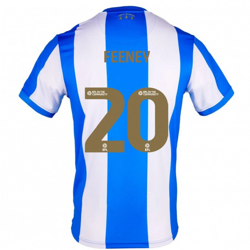 Danxen Niño Camiseta Josh Feeney #20 Azul Blanco 1ª Equipación 2025/26 La Camisa México
