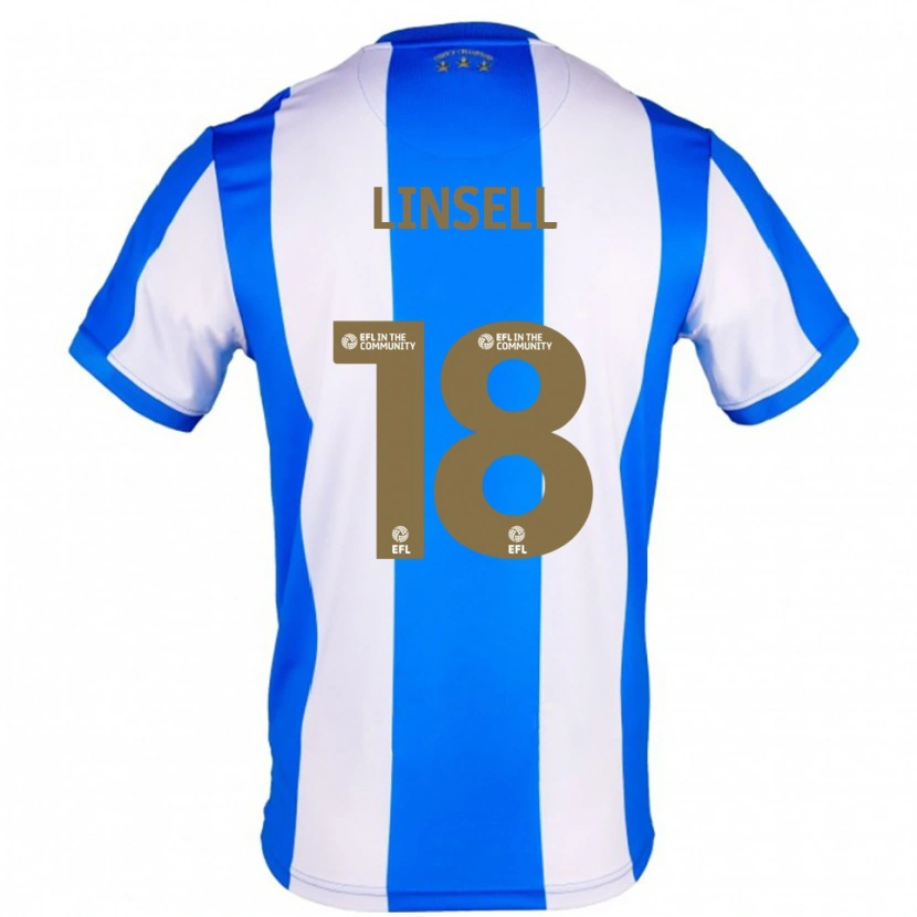 Danxen Niño Camiseta Alice Linsell #18 Azul Blanco 1ª Equipación 2025/26 La Camisa México