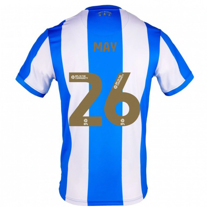Danxen Niño Camiseta Alfie May #26 Azul Blanco 1ª Equipación 2025/26 La Camisa México