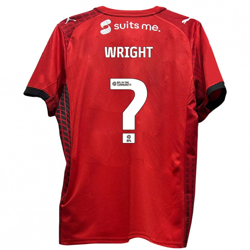 Danxen Niño Camiseta Eddie Wright #0 Rojo Negro 1ª Equipación 2025/26 La Camisa México
